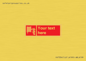 Custom Fire hose reel Sign